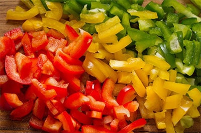chopped bell peppers